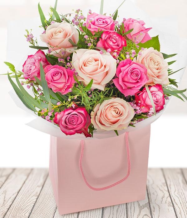 Dozen Pink Luxury Roses